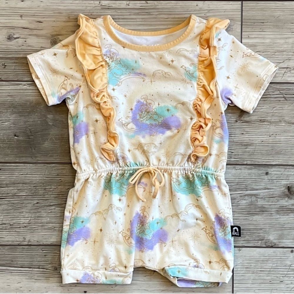 Rags | Disney Aladdin & Jasmine Ruffle Shortie Rags Romper | Size: 2T